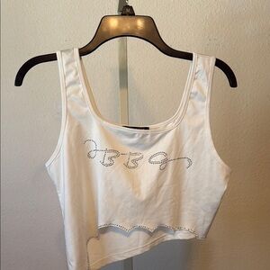 SHEIN White Crop Tank‎ Top